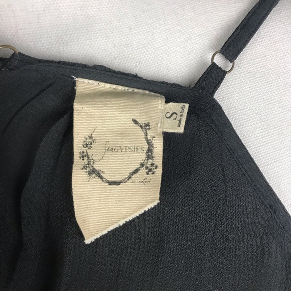 Sea Gypsies gray spaghetti strap lace flowy tank - Picture 7 of 7